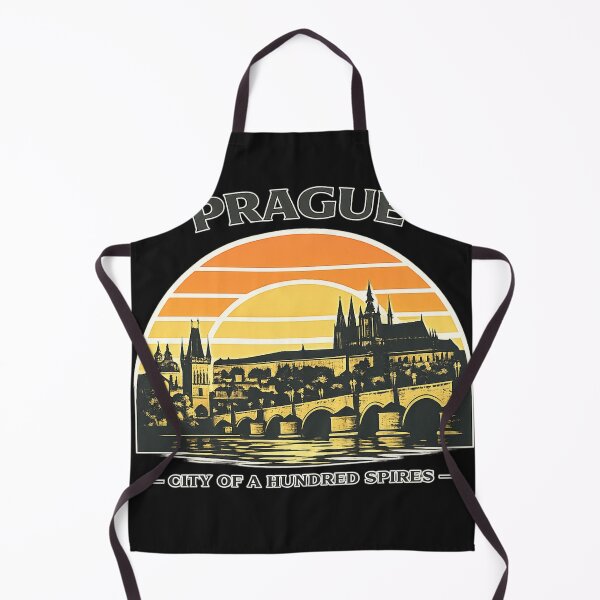Item preview, Prague Retro Skyline – City of a Hundred Spires Vintage Sunset designed and sold by Laughprints.
