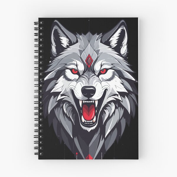 Item preview, Red‑Eyed Wolf – Dark Geometric Spirit Beast designed and sold by sorryNOTsorry.brand.