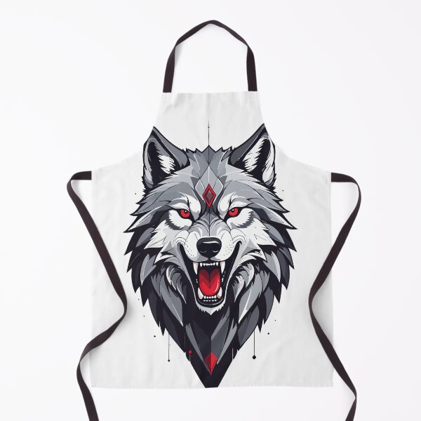 Item preview, Red‑Eyed Wolf – Dark Geometric Spirit Beast designed and sold by sorryNOTsorry.brand.