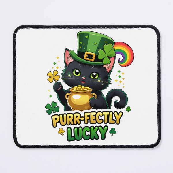 Item preview, Purr-fectly Lucky Shamrock Cat - St. Patrick's Day Sticker & Tee designed and sold by nuwanari.