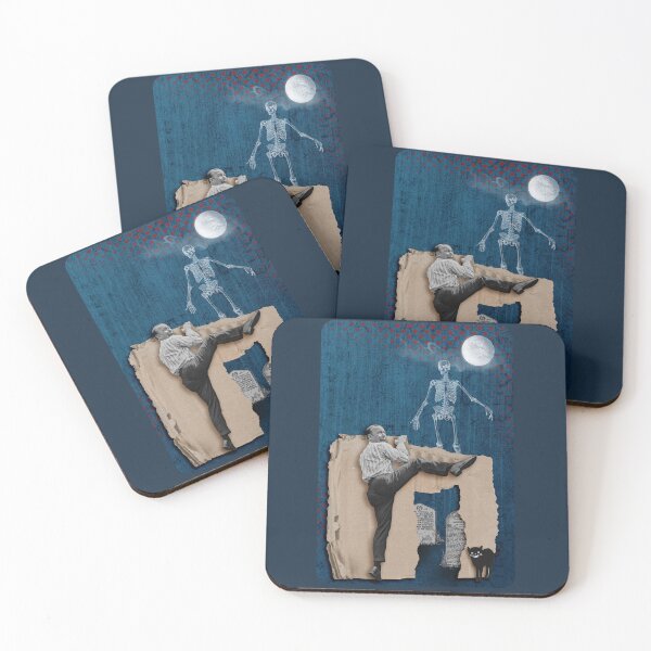 Item preview, Graveyard Dance – Surreal Halloween Collage Art designed and sold by The Blue Window.