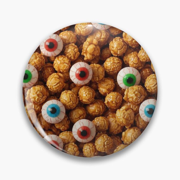 Item preview, Halloween Eyeball Popcorn Pattern – Creepy Horror Snack Design designed and sold by Fabricbella.