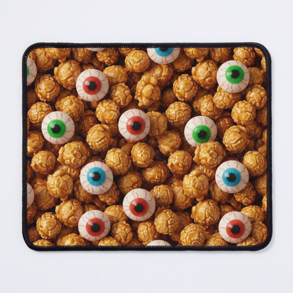 Item preview, Halloween Eyeball Popcorn Pattern – Creepy Horror Snack Design designed and sold by Fabricbella.