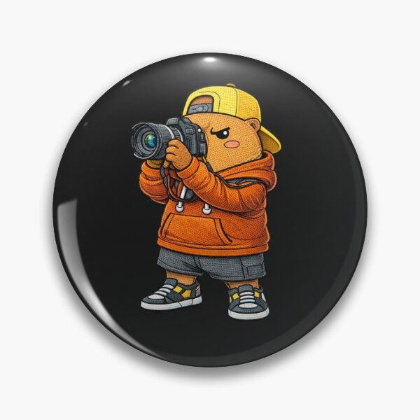 Item preview, Photographer Capybara With DSLR Camera – Cute Kawaii Capybara Photography Embroidered Patch Style designed and sold by ColorSplash123.