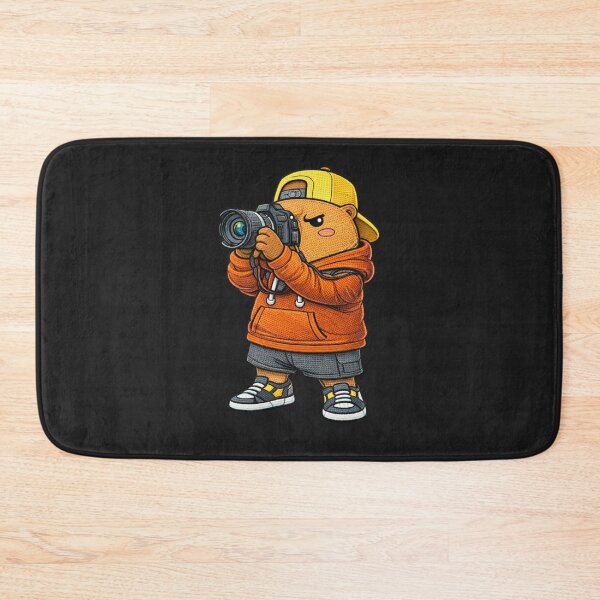 Item preview, Photographer Capybara With DSLR Camera – Cute Kawaii Capybara Photography Embroidered Patch Style designed and sold by ColorSplash123.