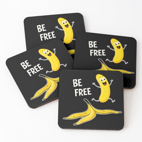 Item preview, Be Free Banana Slip Funny Cartoon Fruit Humor Joke Design designed and sold by Taniyah Gomes.