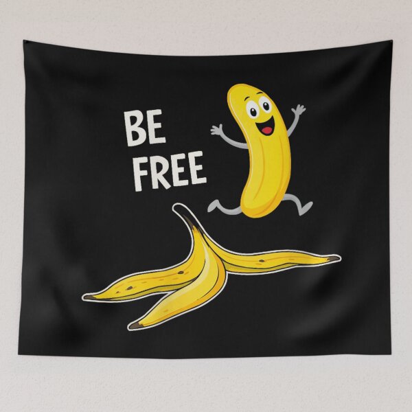 Item preview, Be Free Banana Slip Funny Cartoon Fruit Humor Joke Design designed and sold by Taniyah Gomes.