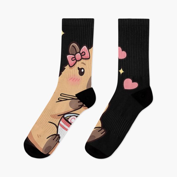 Item preview, Cute Capybara Eating Ramen Kawaii Animal Noodle Lover Art designed and sold by Daisy Grimes.