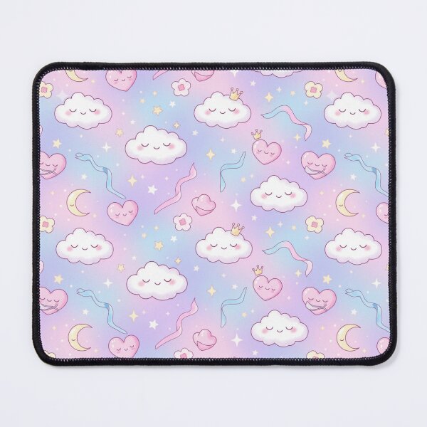 Item preview, Dreamy Clouds and Hearts Pattern designed and sold by StickVerse by Owais.