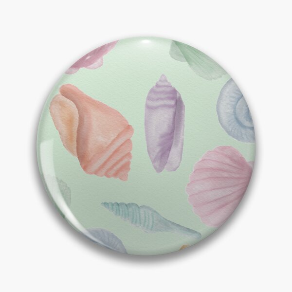 Item preview, Soft Watercolor Coastal Seashell Seamless Pattern designed and sold by Seamlessly Buffalo.