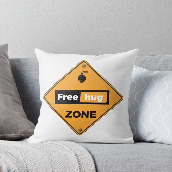 Item preview, Free Hug Zone Funny Warning Sign designed and sold by JaaGo PopLab.
