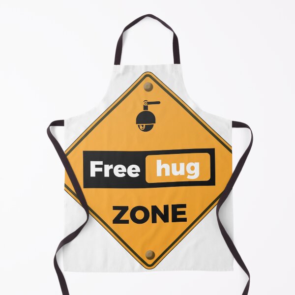 Item preview, Free Hug Zone Funny Warning Sign designed and sold by JaaGo PopLab.