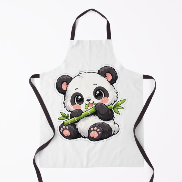 Item preview, Cute Panda Eating Bamboo – Kawaii Panda Cartoon designed and sold by ArtWaveStudio8.