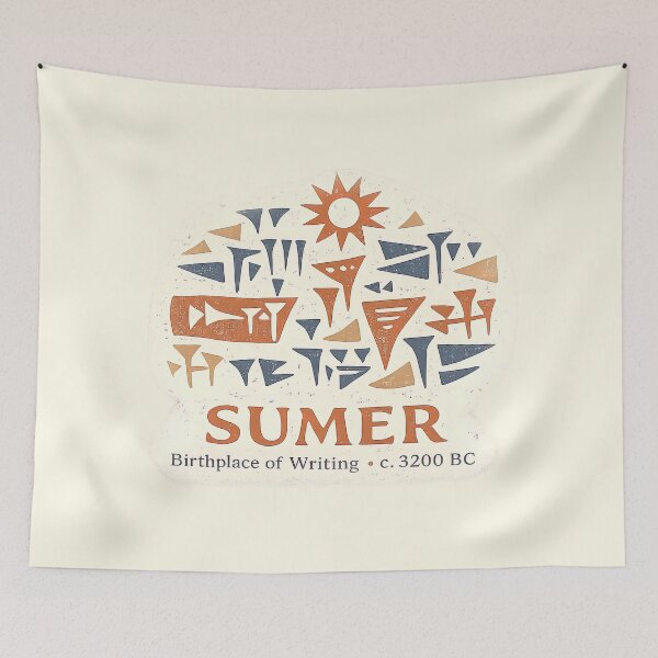Item preview, Sumerian Cuneiform Ancient Writing Art designed and sold by Retr0Tshirts.