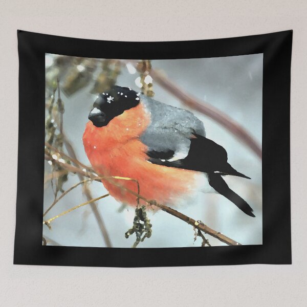 Item preview, Beautiful Small Bird in Winter scenery  designed and sold by GoodVibesOcean.