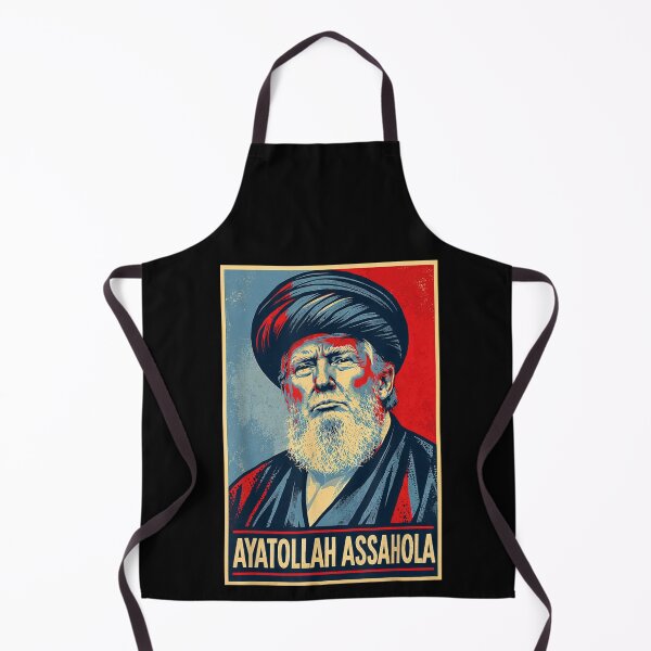 Item preview, Ayatollah Assahola Vintage Political Satire Poster Style Graphic Art designed and sold by Daisy Grimes.