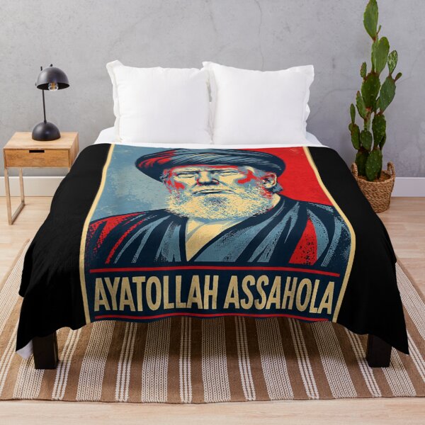 Item preview, Ayatollah Assahola Vintage Political Satire Poster Style Graphic Art designed and sold by Daisy Grimes.