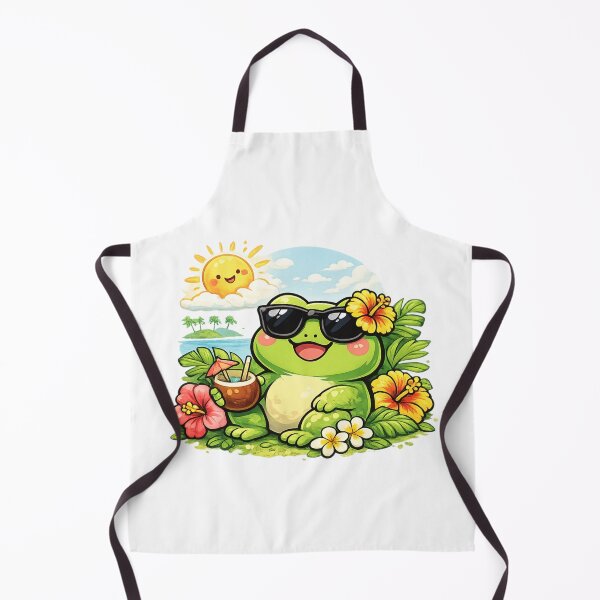 Item preview, Kawaii frog on tropical vacation designed and sold by FroggyOnly.