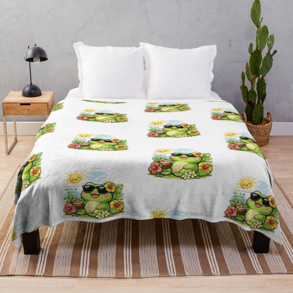 Item preview, Kawaii frog on tropical vacation designed and sold by FroggyOnly.