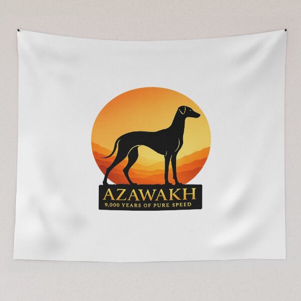 Item preview, Azawakh Dog Art Ancient Sighthound Breed Silhouette Desert Sunset Rare Dog Lover Design African Hound designed and sold by The Junto Shop.