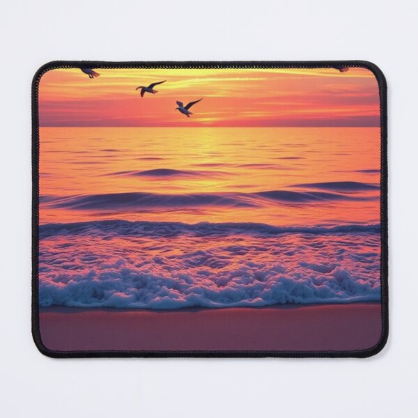 Item preview, Sunset Beach with Seagulls in Flight designed and sold by Vida e Arte.