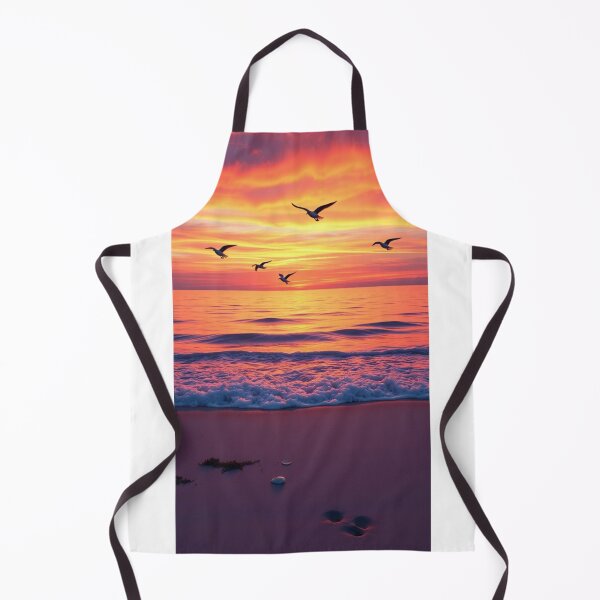 Item preview, Sunset Beach with Seagulls in Flight designed and sold by Vida e Arte.