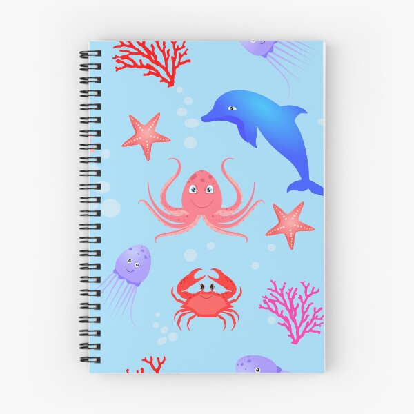 Item preview, Sea children's seamless pattern with sea creatures designed and sold by SVITANOK.