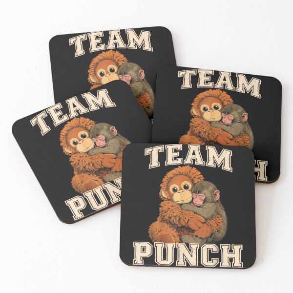 Item preview, Team Punch Cute Monkey Hug Funny Friendship Animal Graphic designed and sold by Daisy Grimes.