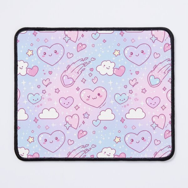 Item preview, Whimsical Hearts and Clouds Pattern designed and sold by StickVerse by Owais.