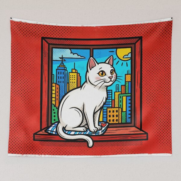 Item preview, Happy cat at the window designed and sold by Sigtrix.