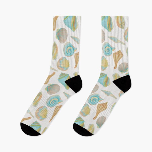 Item preview, Soft Watercolor Coastal Seashell Seamless Pattern designed and sold by Seamlessly Buffalo.
