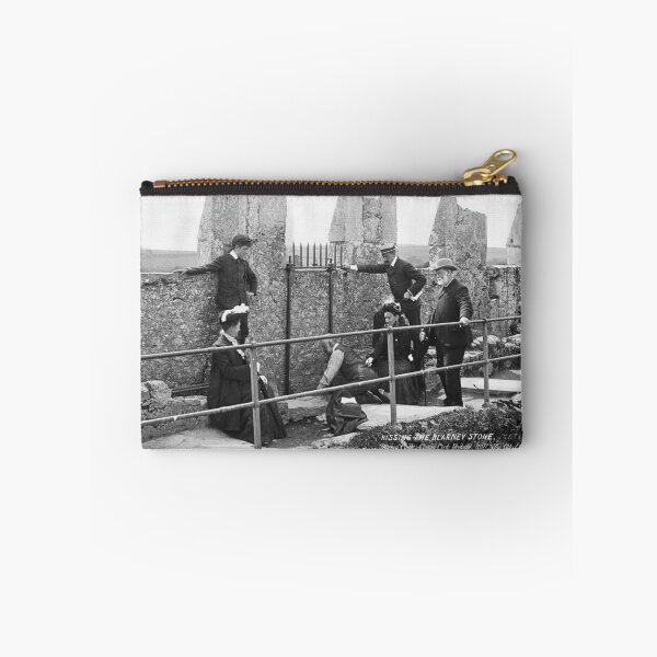 Item preview, Ireland Kissing The Blarney Stone 1897 Vintage Irish Photo (Colorized) designed and sold by theflandonian.