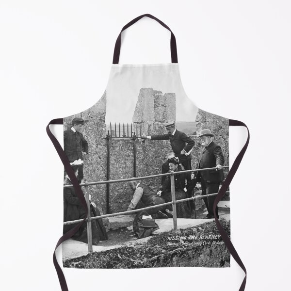 Item preview, Ireland Kissing The Blarney Stone 1897 Vintage Irish Photo (Colorized) designed and sold by theflandonian.