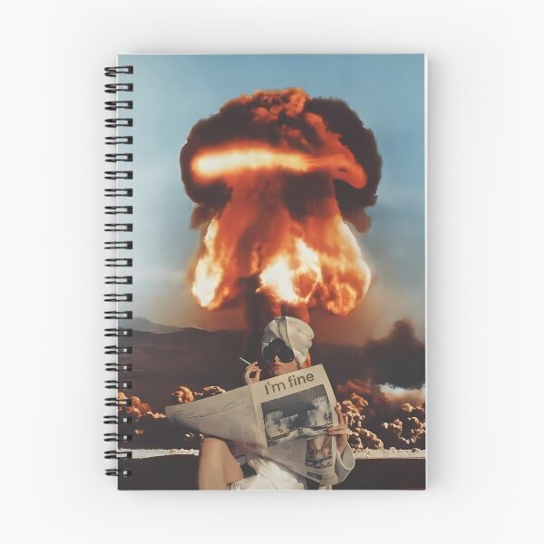 Item preview, I'm Fine Nuclear Mushroom Cloud Sarcastic Quote designed and sold by SurfGlitch.