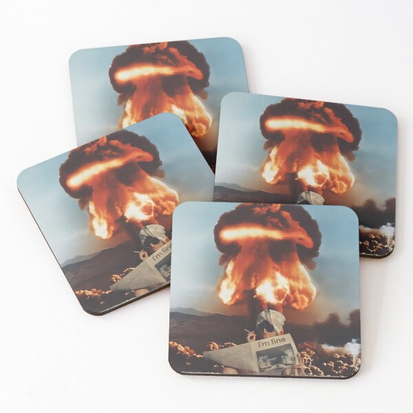 Item preview, I'm Fine Nuclear Mushroom Cloud Sarcastic Quote designed and sold by SurfGlitch.