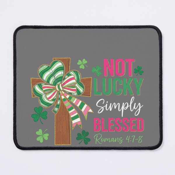 Item preview, Not Lucky Simply Blessed Coquette Bow Cross St Patrick's Day  designed and sold by KristineLi.
