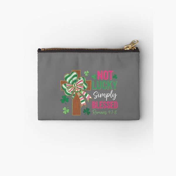 Item preview, Not Lucky Simply Blessed Coquette Bow Cross St Patrick's Day  designed and sold by KristineLi.
