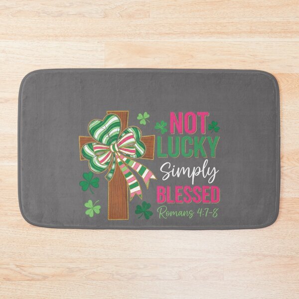 Item preview, Not Lucky Simply Blessed Coquette Bow Cross St Patrick's Day  designed and sold by KristineLi.