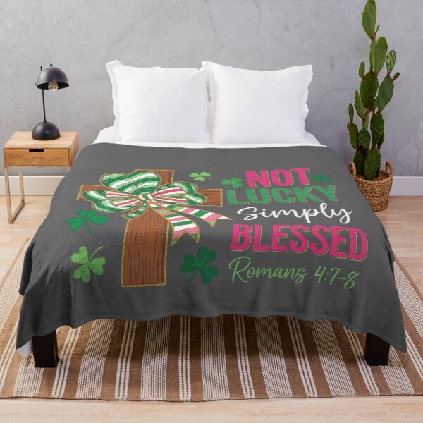 Item preview, Not Lucky Simply Blessed Coquette Bow Cross St Patrick's Day  designed and sold by KristineLi.
