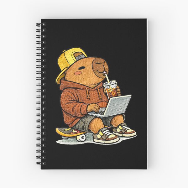 Item preview, Laptop Work Capybara – Cute Kawaii Remote Work Capybara With Coffee Embroidered Patch Style designed and sold by ColorSplash123.