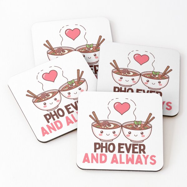 Item preview, Pho Ever and Always Kawaii Noodle Soup Pun Art designed and sold by PunTeestic.