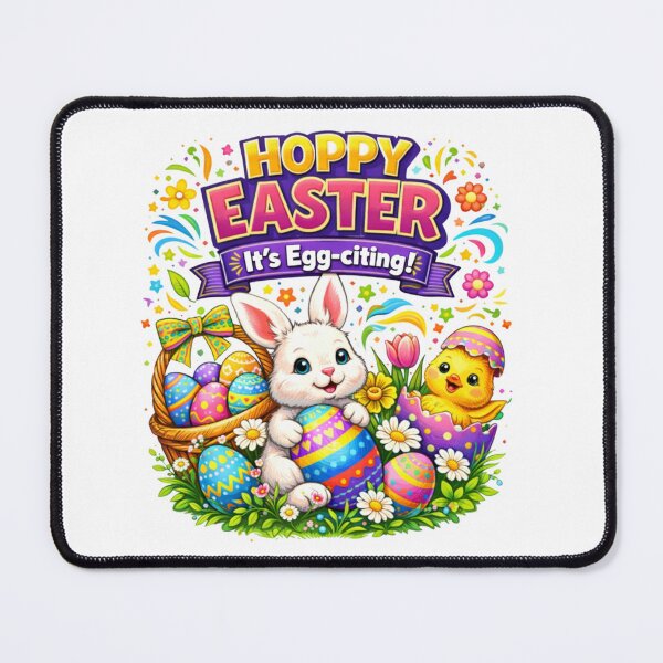 Item preview, Hoppy Easter It’s Egg-citing Cute Bunny Chick Easter Basket Shirt – Funny Easter Egg Hunt Spring Graphic Tee designed and sold by vampbabe54.