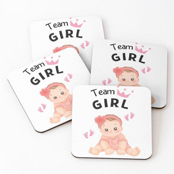 Item preview, Team Girl Cute Baby Illustration - Pink Watercolor Gender Reveal & Baby Shower designed and sold by Elly for Design (Power of Creation).