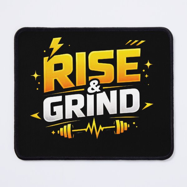 Item preview, Rise & Grind – Fitness Motivation Power designed and sold by ForeverPrintsOK.