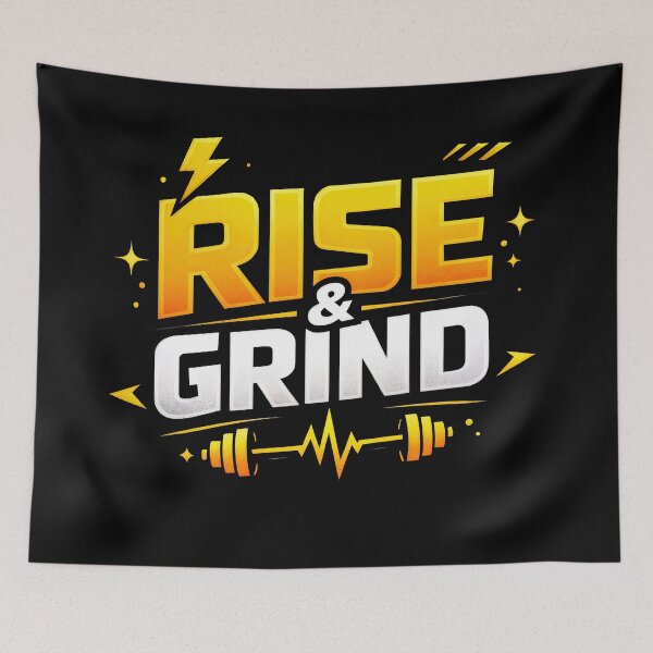 Item preview, Rise & Grind – Fitness Motivation Power designed and sold by ForeverPrintsOK.
