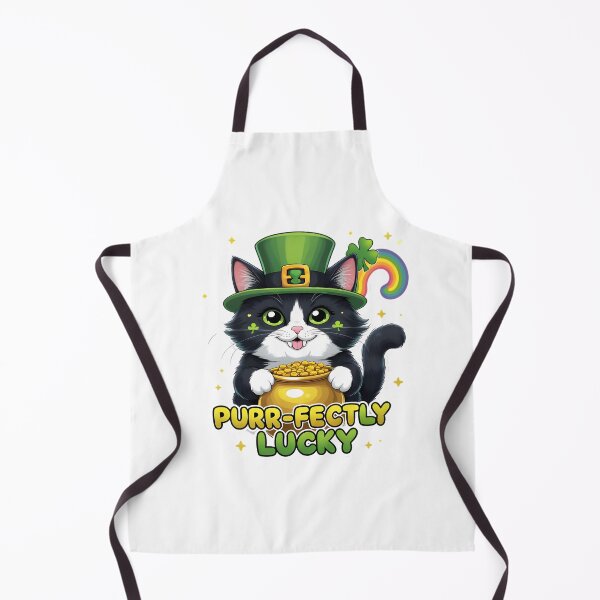 Item preview, Purr-fectly Lucky Shamrock Cat - St. Patrick's Day Black Cat Sticker & Tee designed and sold by nuwanari.