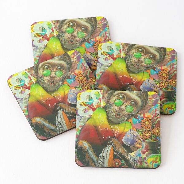Item preview, colorful monkey designed and sold by BlackSilver1980.