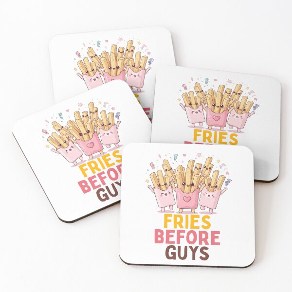 Item preview, Funny Fries Before Guys Kawaii Food Pun designed and sold by PunTeestic.