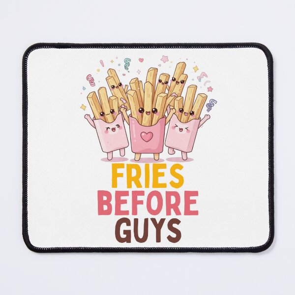Item preview, Funny Fries Before Guys Kawaii Food Pun designed and sold by PunTeestic.