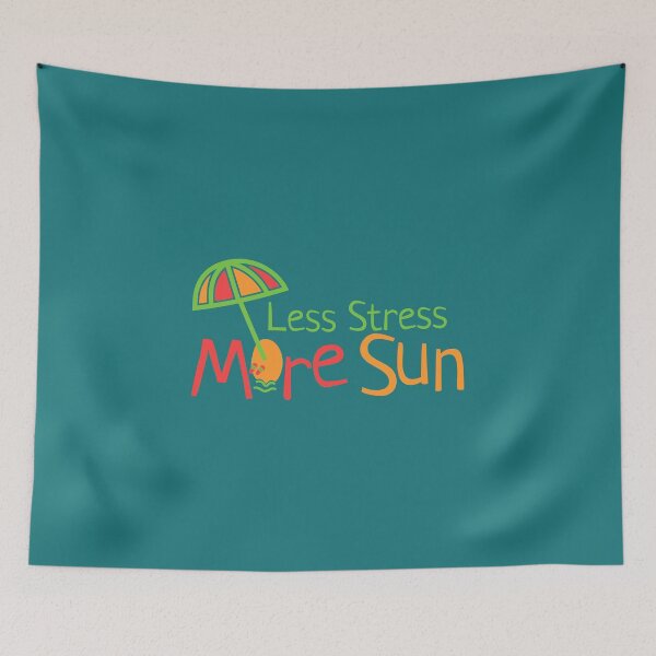 Item preview, Less Stress More Sun Summer Vacation Typography designed and sold by faridilham.